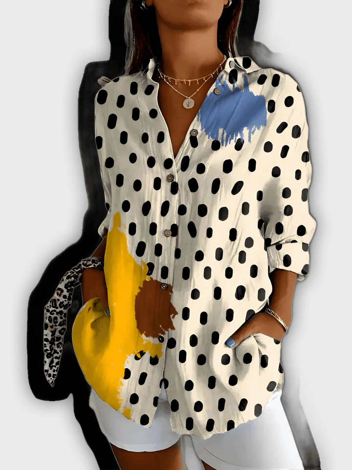 חולצת פרחים אלגנטית איווי - נוחות וסטייל יומיומי