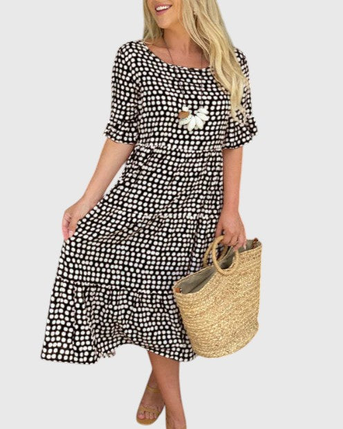 זורה - שמלת מידי קצרה בשרוולים