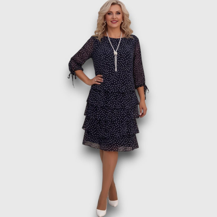 טילי - שמלת שכבות עם נקודות