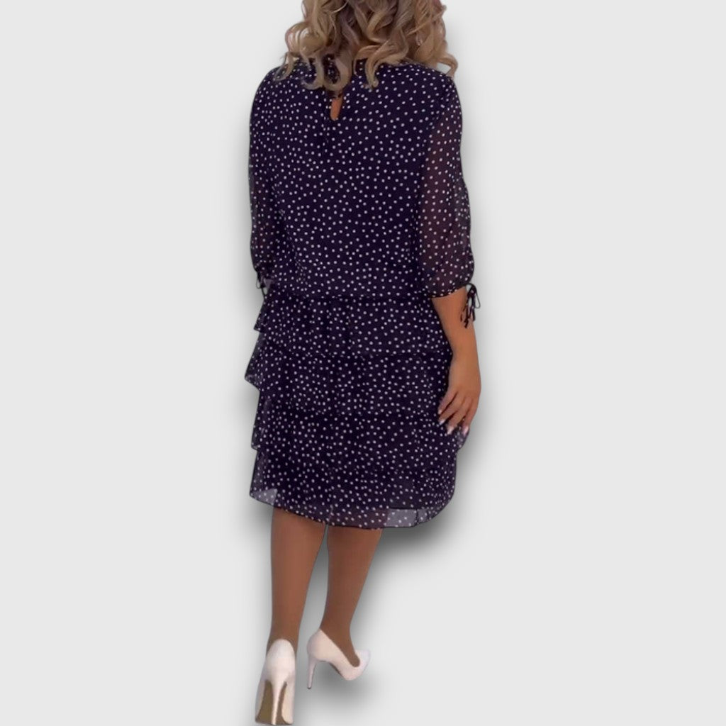 טילי - שמלת שכבות עם נקודות