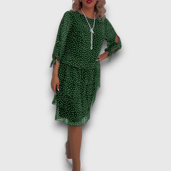 טילי - שמלת שכבות עם נקודות