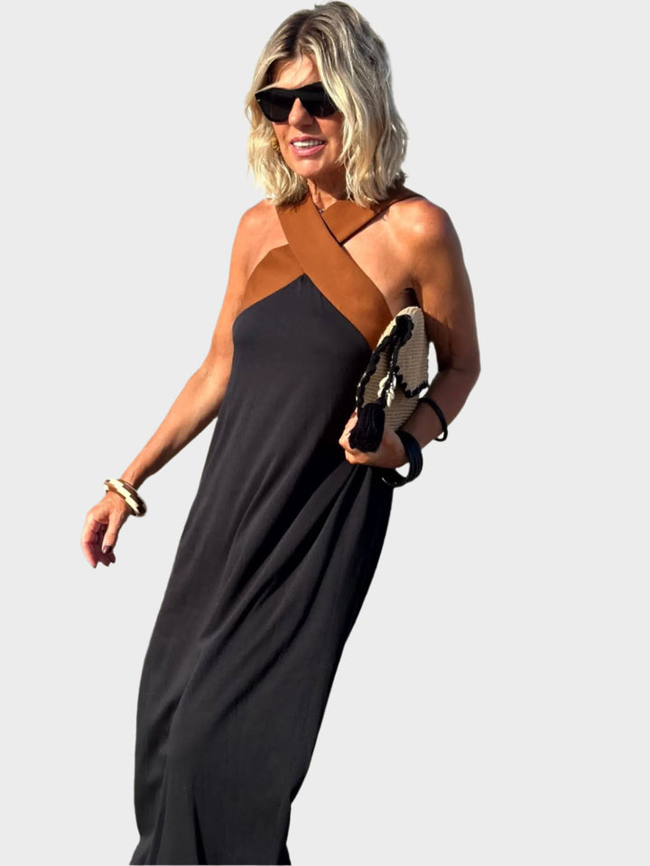 שמלות אלגנטיות עם גב פתוח וקר neckline מודרני